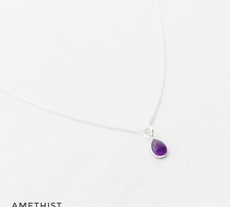 Ketting druppel edelsteen