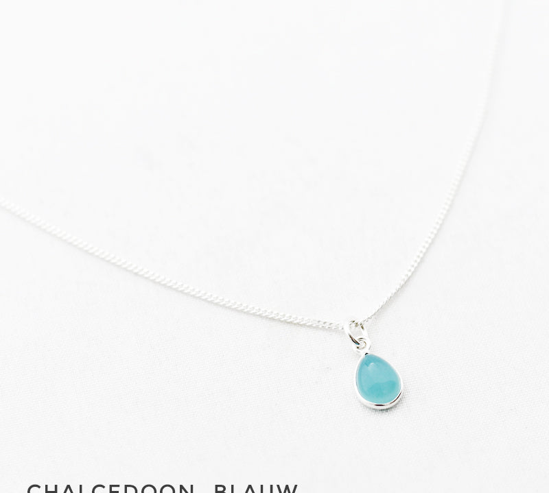 Ketting druppel edelsteen