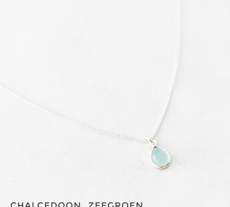 Ketting druppel edelsteen