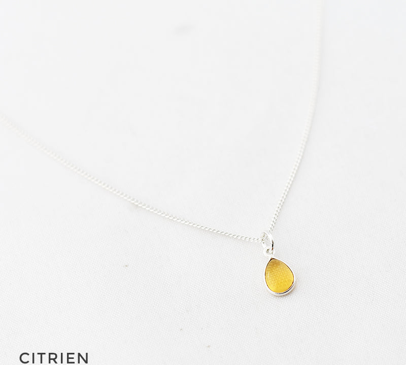 Ketting druppel edelsteen