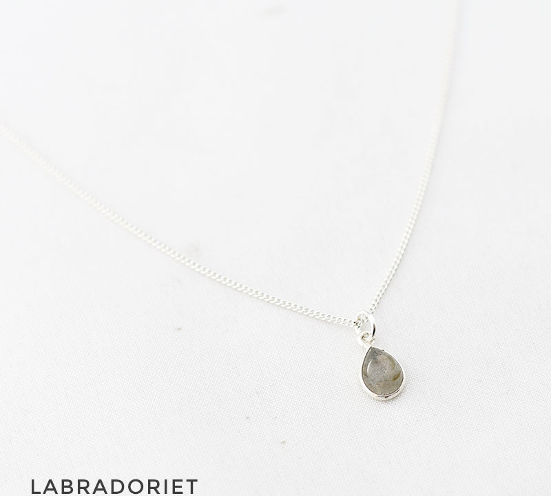 Ketting druppel edelsteen