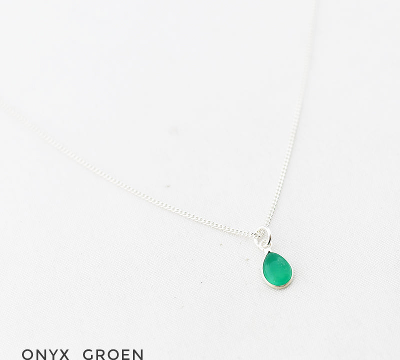 Ketting druppel edelsteen