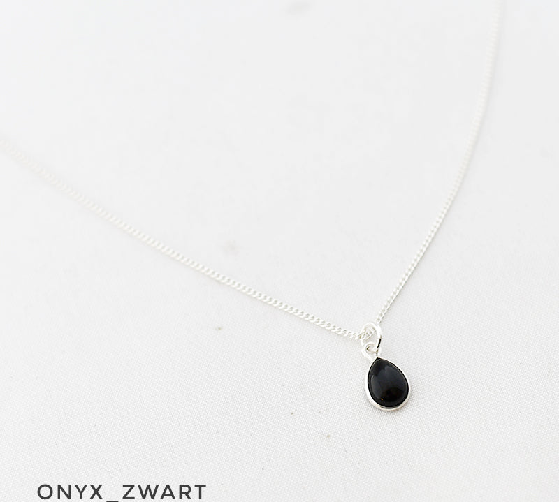 Ketting druppel edelsteen