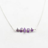 Ketting edelsteen split bar