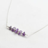 Ketting edelsteen split bar