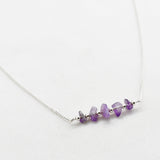 Ketting edelsteen split bar