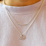 Ketting open hart breed