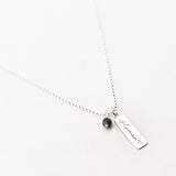 Ketting tekst/ naam plaatje bedel