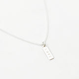 Ketting tekst/ naam plaatje bedel