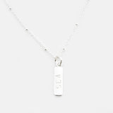 Ketting tekst/ naam plaatje bedel