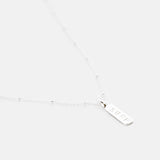 Ketting tekst/ naam plaatje bedel