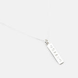 Ketting tekst/ naam plaatje bedel