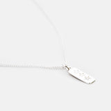 Ketting tekst/ naam plaatje bedel