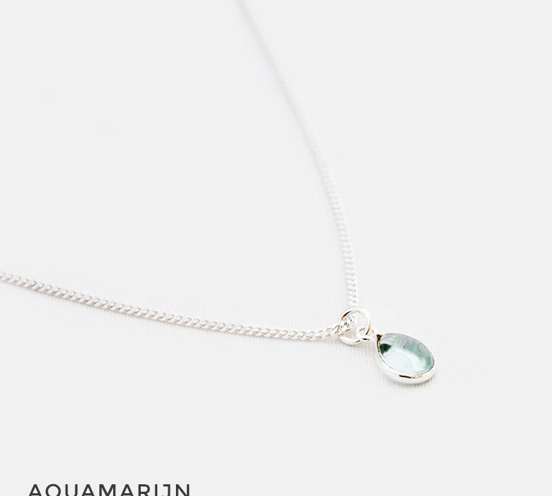 Ketting druppel edelsteen