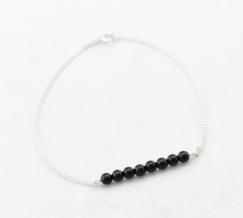 Armband edelsteen 4 mm balletjes