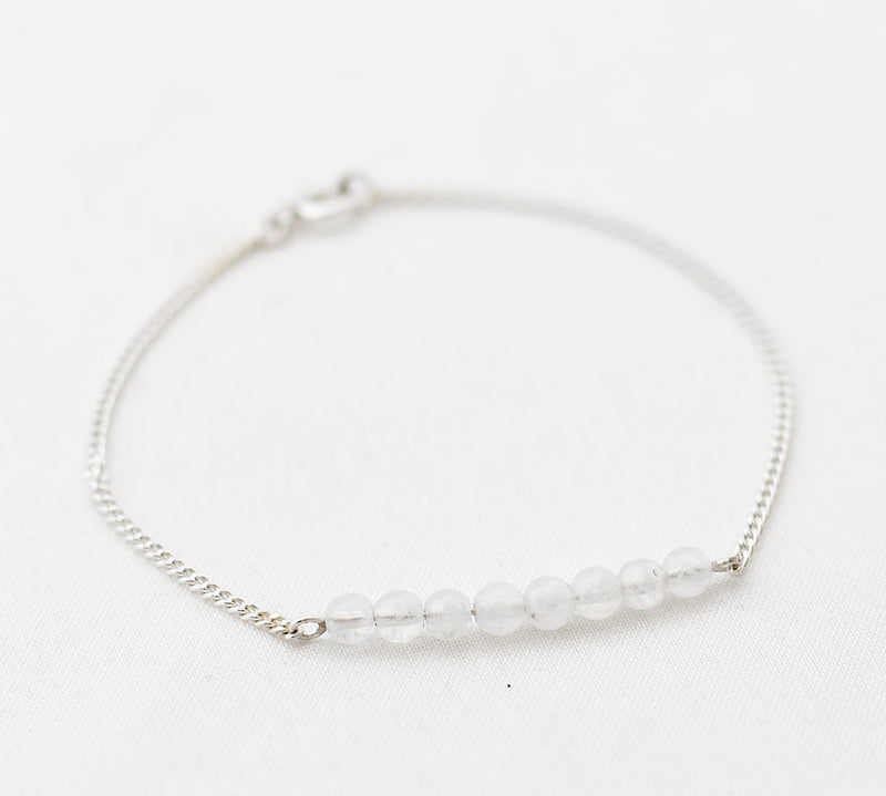 Armband edelsteen 4 mm balletjes