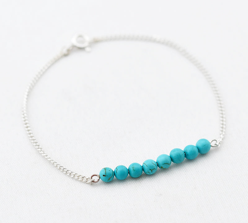 Armband edelsteen 4 mm balletjes