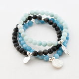 Armband aquamarijn 6 mm