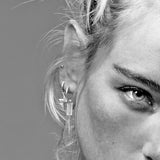 Oorbellen bedel rechthoek / rond