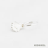 Oorbellen creolen bedel schelp/ veer