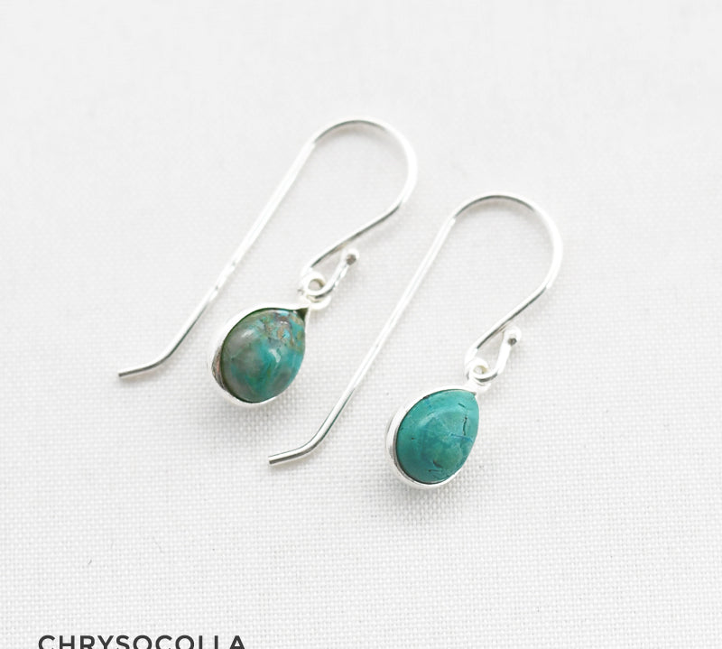 Oorbellen druppel edelsteen