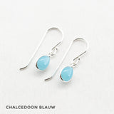 Oorbellen druppel edelsteen