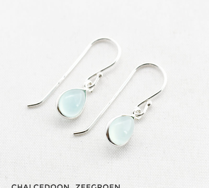 Oorbellen druppel edelsteen