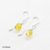 Oorbellen druppel edelsteen