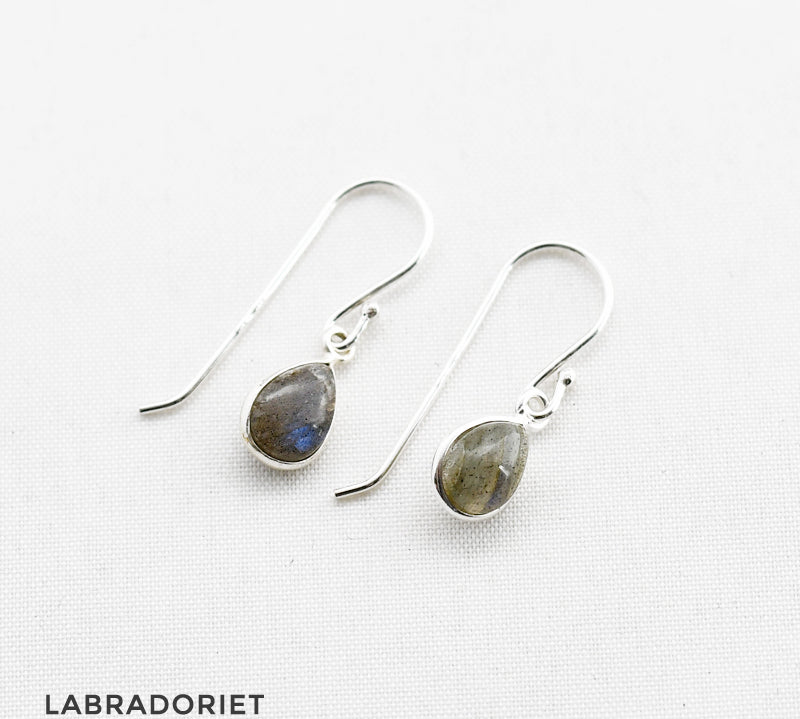 Oorbellen druppel edelsteen