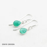 Oorbellen druppel edelsteen