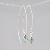 Oorbellen druppel edelsteen lang