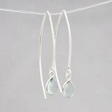 Oorbellen druppel edelsteen lang