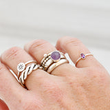 Ring edelsteen ovaal mini