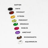 Ring edelsteen ovaal mini