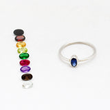 Ring edelsteen ovaal mini