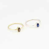 Ring edelsteen ovaal mini