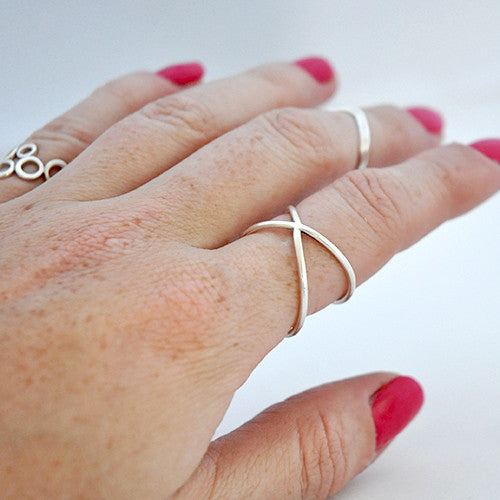 Ring gekruist - Ringen - Zilver & Zoet