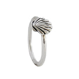 Ring schelp zilver