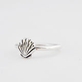 Ring schelp zilver