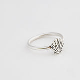 Ring schelp zilver