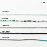 Armband 2 mm edelsteen kraaltjes