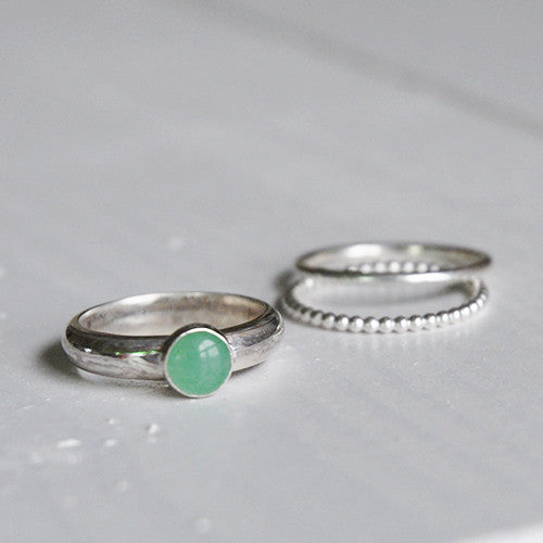 Ring Aventurijn Basic - Ringen - Zilver & Zoet