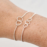 Armband twee cirkels twist
