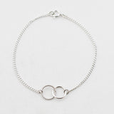 Armband twee cirkels twist