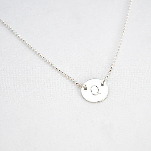 Ketting letter rondje - ketting - Zilver & Zoet