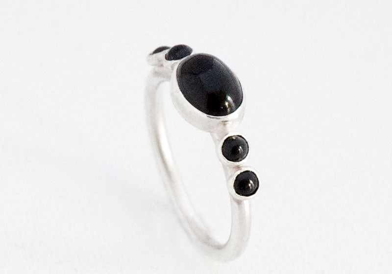 RING ONYX EDELSTEEN