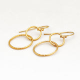 Oorbellen cirkel dubbel goldfilled