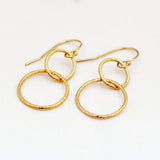 Oorbellen cirkel dubbel goldfilled