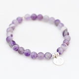 Armband amethist 6 mm