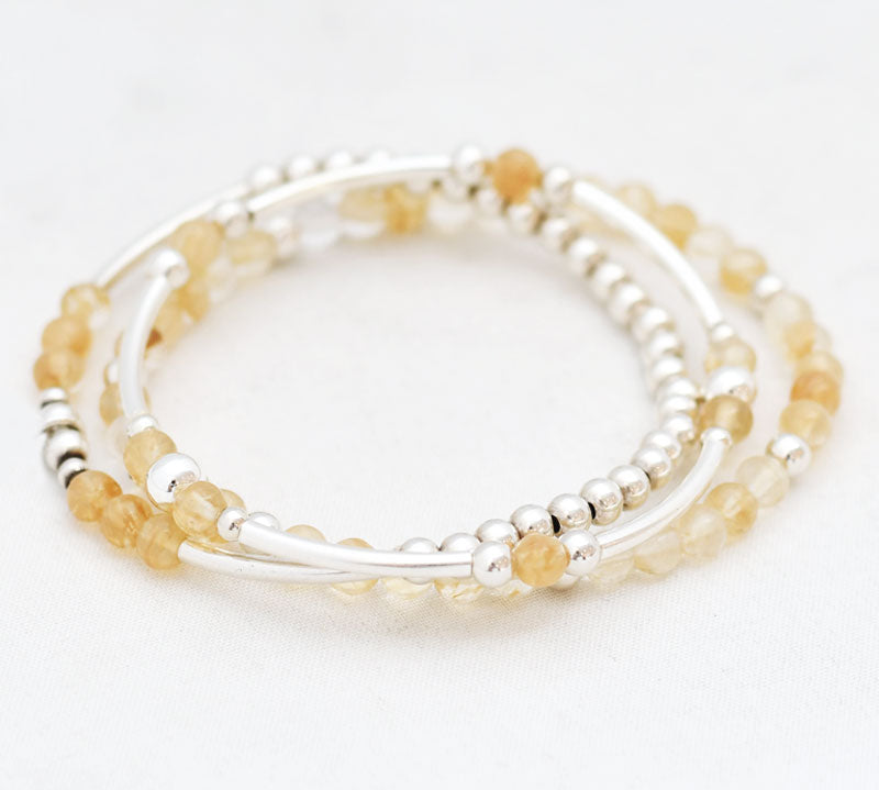 Armband citrien 4 mm